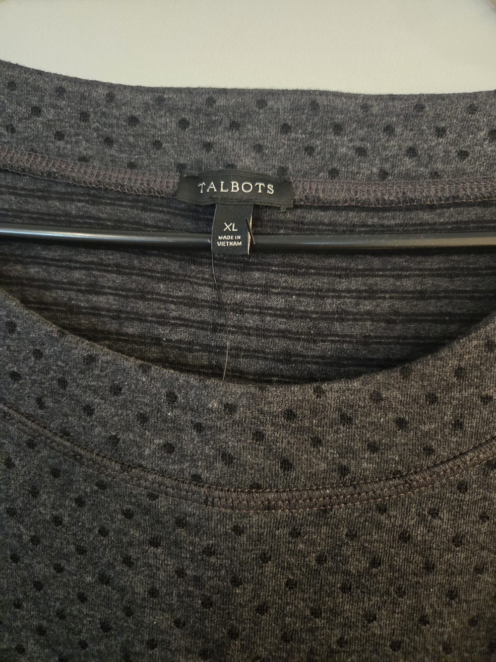 Caslon Dark Gray Waffle Crewneck Pullover - Picture 2 of 5